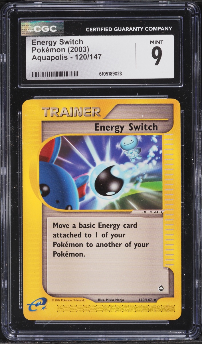 2003 Pokemon Aquapolis Energy Switch #120 CGC 9 MINT