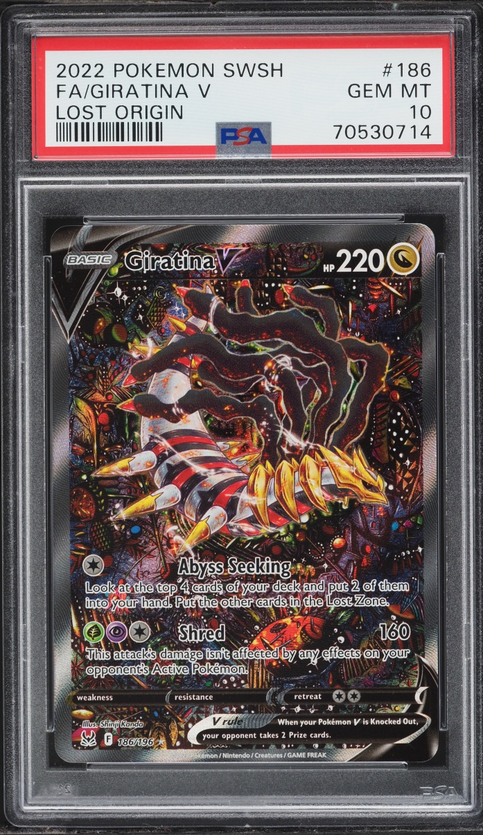 2022 Pokemon Sword & Shield Lost Origin Alt Art Giratina V #186 PSA 10 GEM MINT