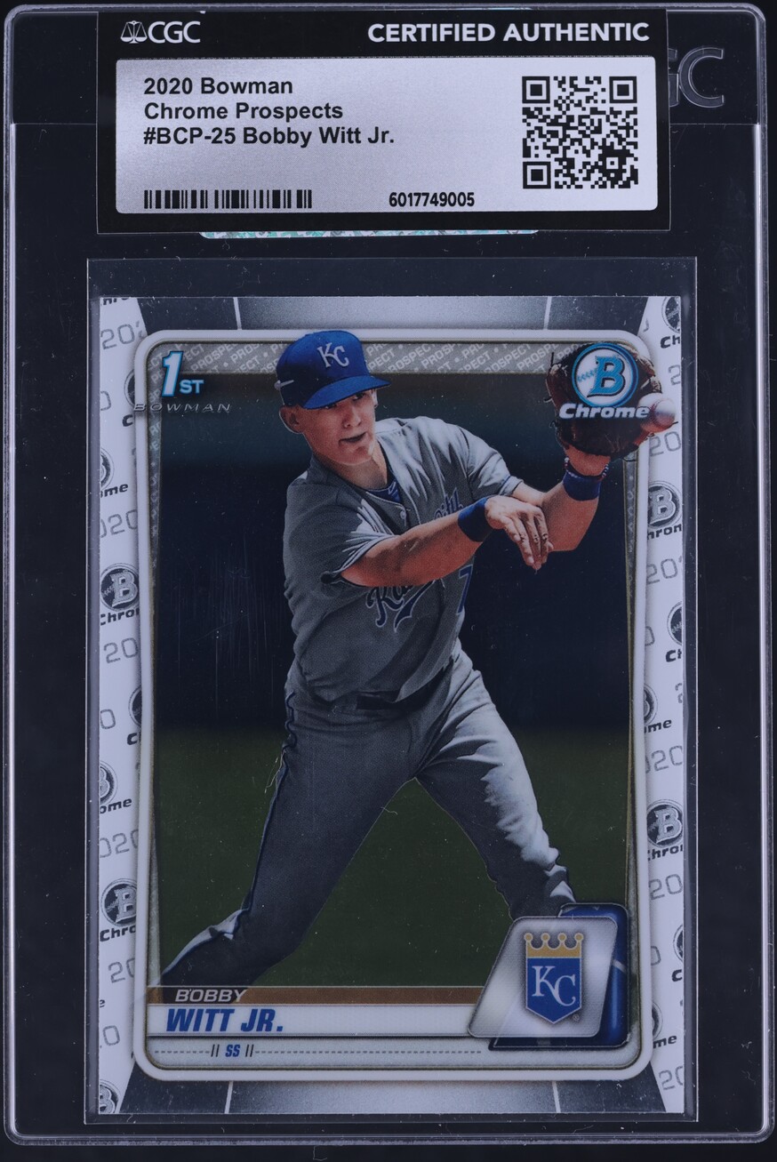 2020 Bowman Chrome Bobby Witt Jr. PROSPECT #BCP-25 CGC AUTH