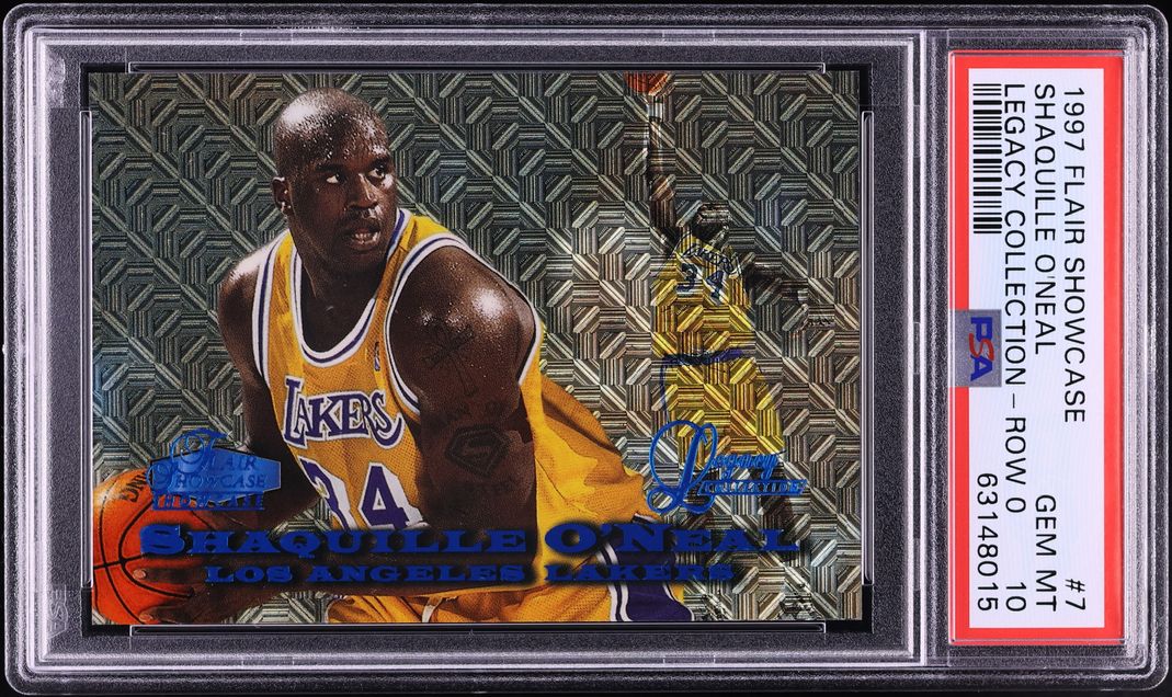 1997 Flair Showcase Legacy Collection Row 0 Shaquille O'Neal /100 #7 PSA 10 GEM MINT