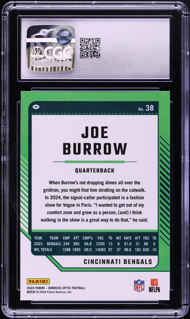 2024 Donruss Optic Joe Burrow #38 CGC 9 MINT