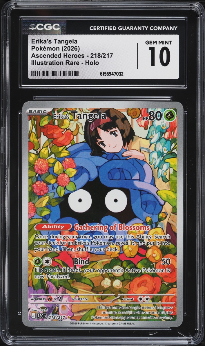 2026 Pokemon Mega Evolution Ascended Heroes IR Erika's Tangela #218 CGC 10 GEM MINT