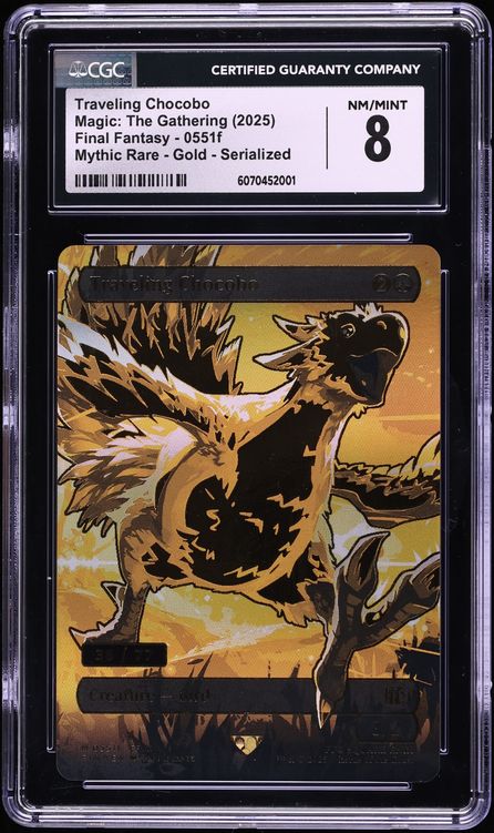 2025 Magic The Gathering MTG Final Fantasy Gold Traveling Chocobo /77 #0551f CGC 8 NM-MT