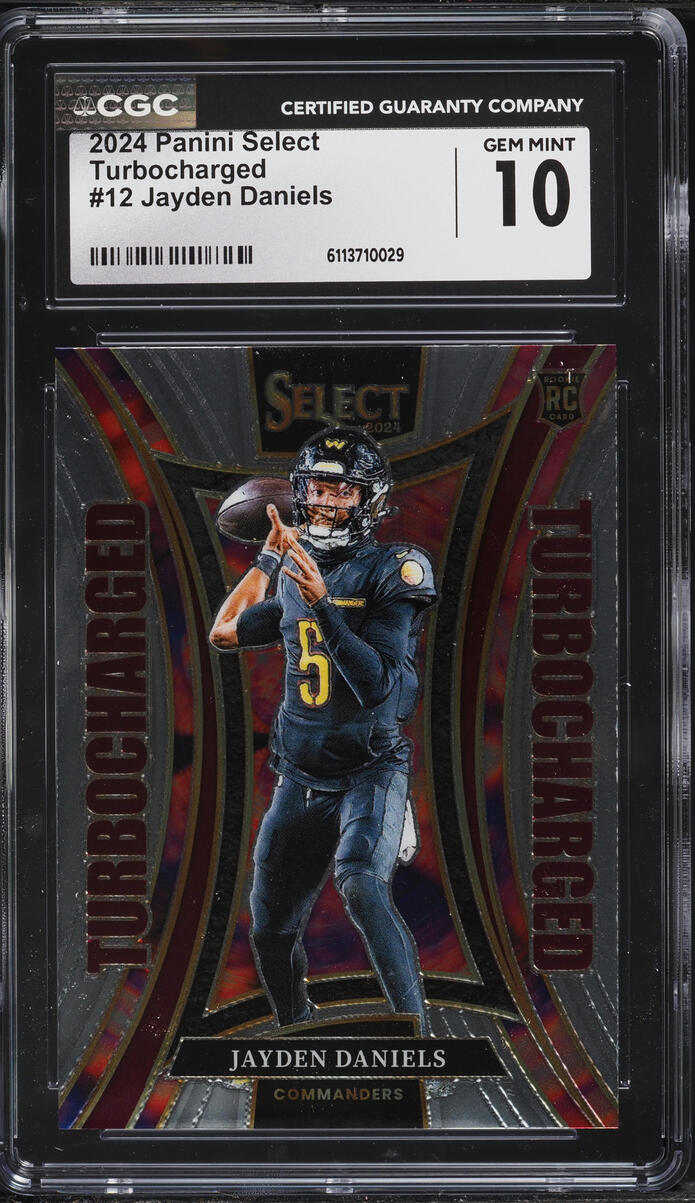 2024 Select Turbocharged Jayden Daniels ROOKIE #12 CGC 10 GEM MINT