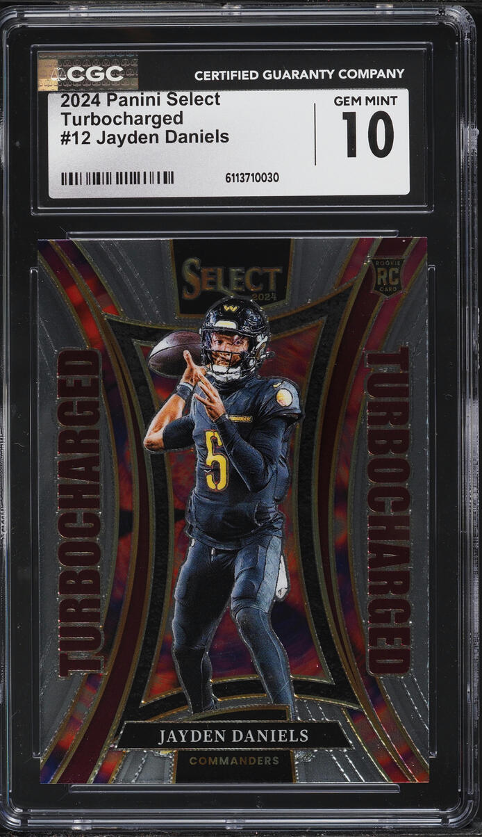 2024 Select Turbocharged Jayden Daniels ROOKIE #12 CGC 10 GEM MINT