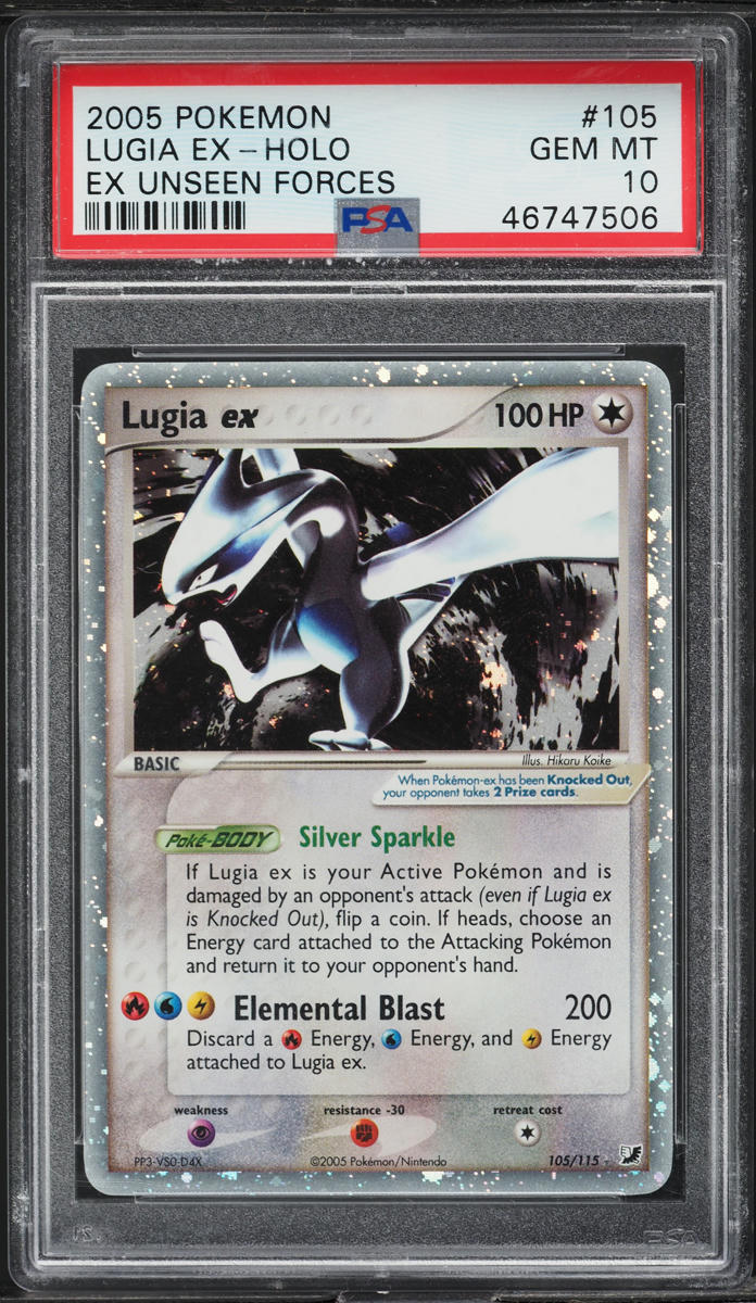 2005 Pokemon EX Unseen Forces Holo Lugia ex #105 PSA 10 GEM MINT