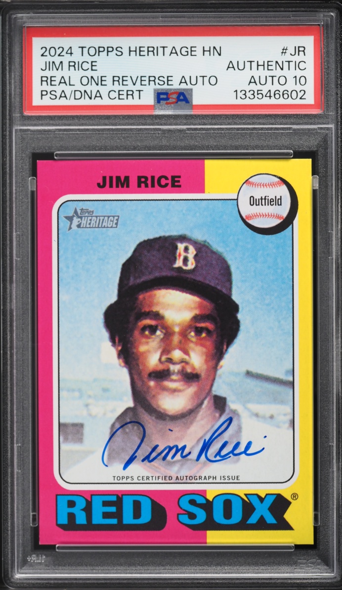 2024 Topps Heritage High Number Real One Reverse Jim Rice AUTO DNA 10 #RROA-JR PSA AUTH