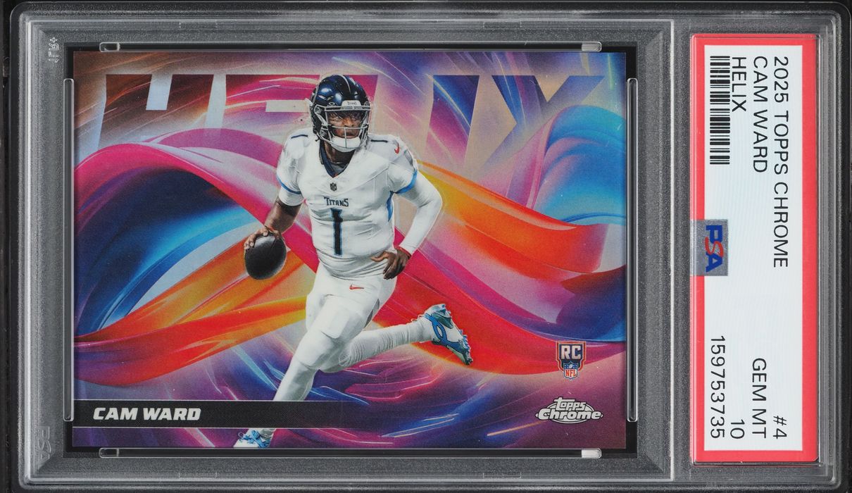 2025 Topps Chrome Helix Cam Ward ROOKIE #HX-4 PSA 10 GEM MINT