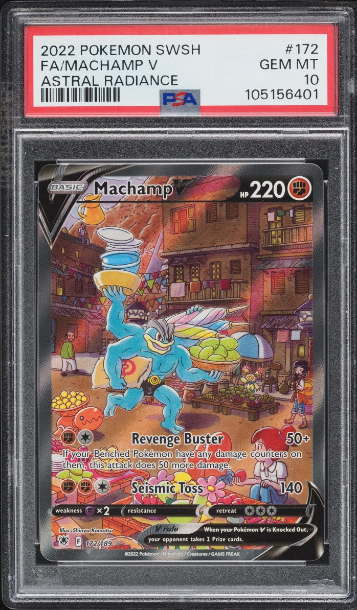 2022 Pokemon Sword & Shield Astral Radiance Alt Art Machamp V #172 PSA 10 GEM MINT