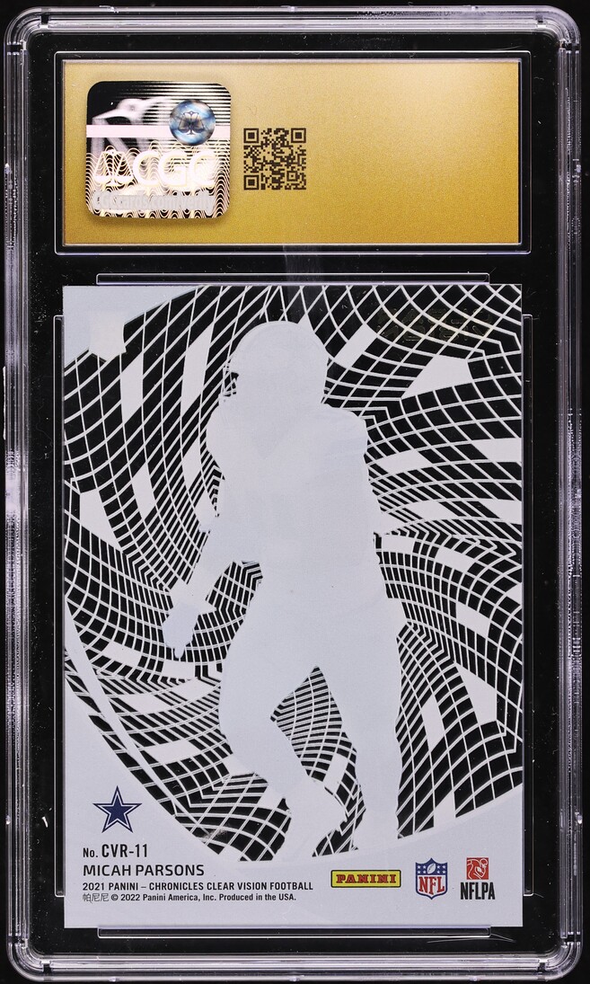 2021 Panini Chronicles Clear Vision Micah Parsons ROOKIE #CVR-11 CGC 10 PRISTINE