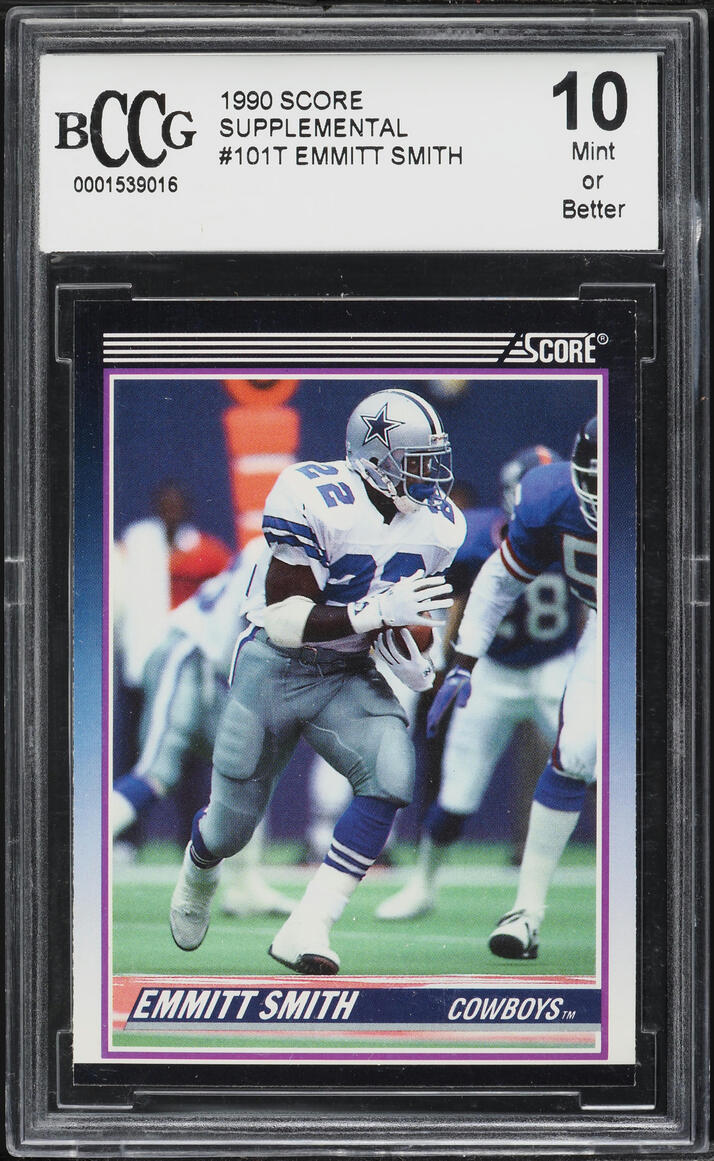1990 Score Supplemental Emmitt Smith ROOKIE #101T BCCG 10