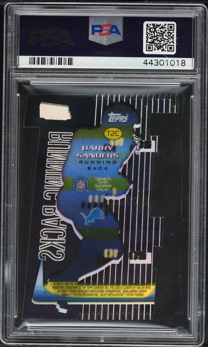 1999 Stadium Club 3x3 Illuminator Die-Cut Barry Sanders #T2C PSA 10 GEM MINT