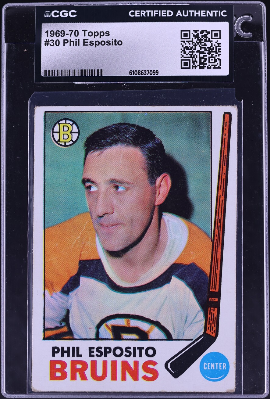 1969 Topps Hockey Phil Esposito #30 CGC AUTH