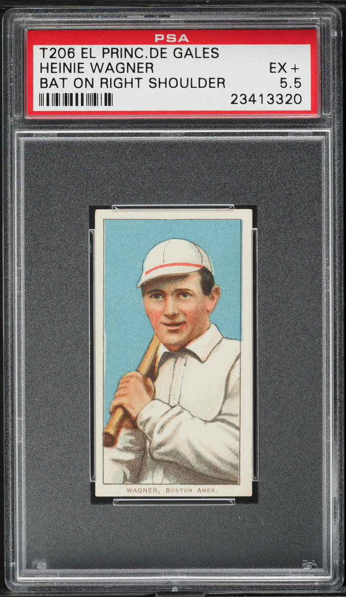 1909-11 T206 Heinie Wagner BAT ON RIGHT SHOULDER, EL PRINCIPE DE GALES PSA 5.5