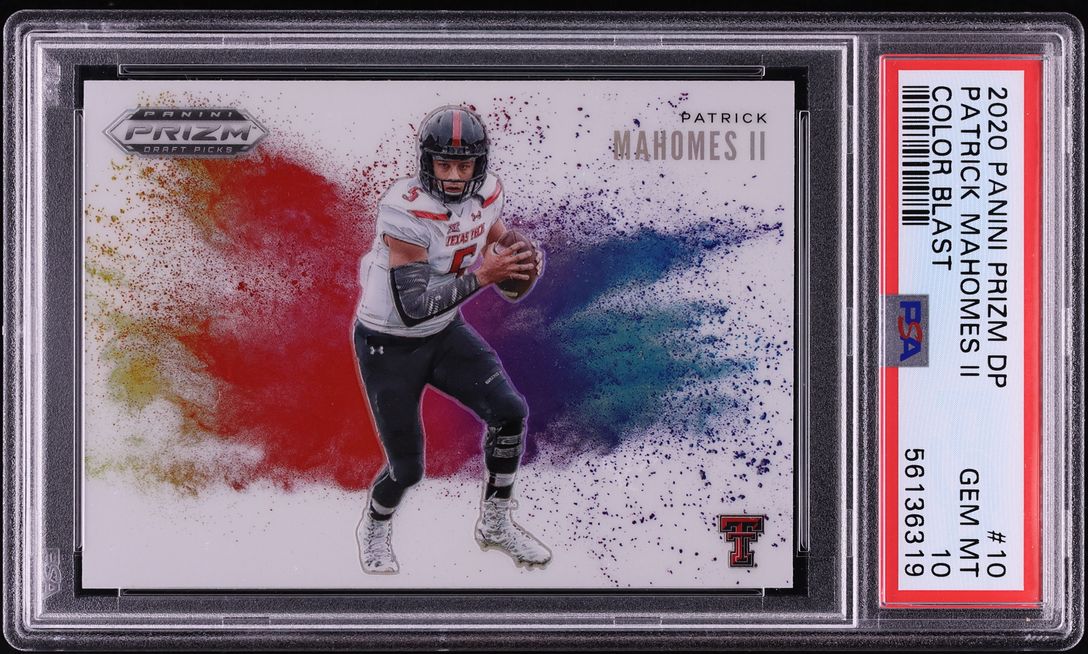 2020 Panini Prizm Draft Picks Color Blast Patrick Mahomes II #10 PSA 10 GEM MINT