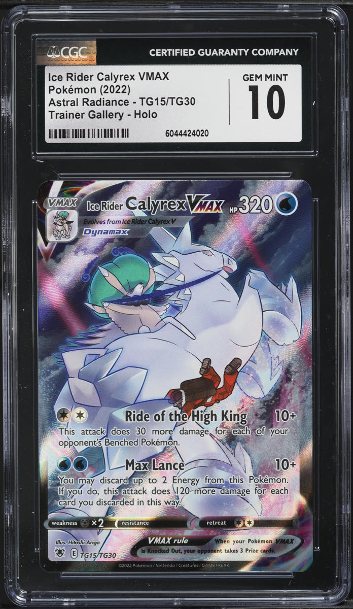 2022 Pokemon SWSH Astral Radiance Ice Rider Calyrex VMAX #TG15 CGC 10 GEM MINT