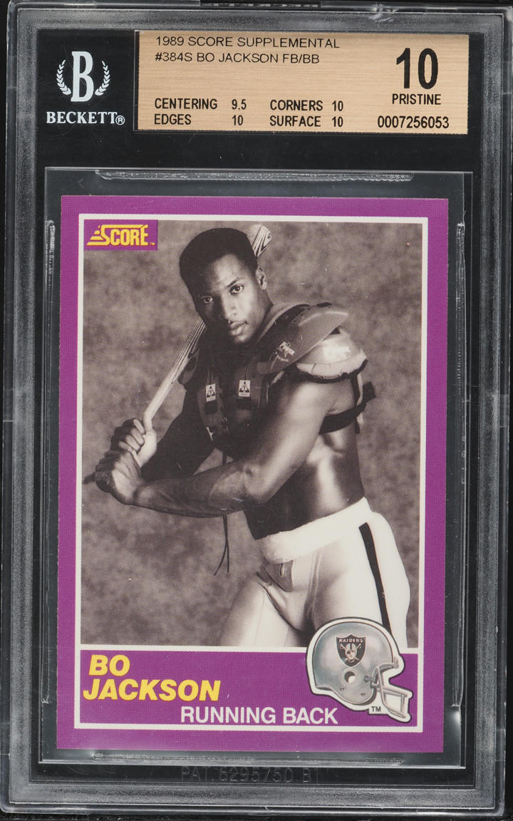 1989 Score Supplemental Bo Jackson #384S BGS 10 PRISTINE