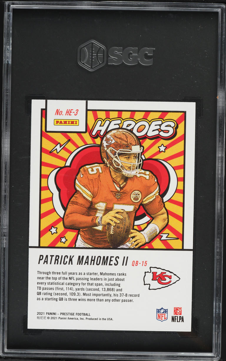 2021 Panini Prestige Heroes Patrick Mahomes II #HE-3 SGC 10 GEM MINT