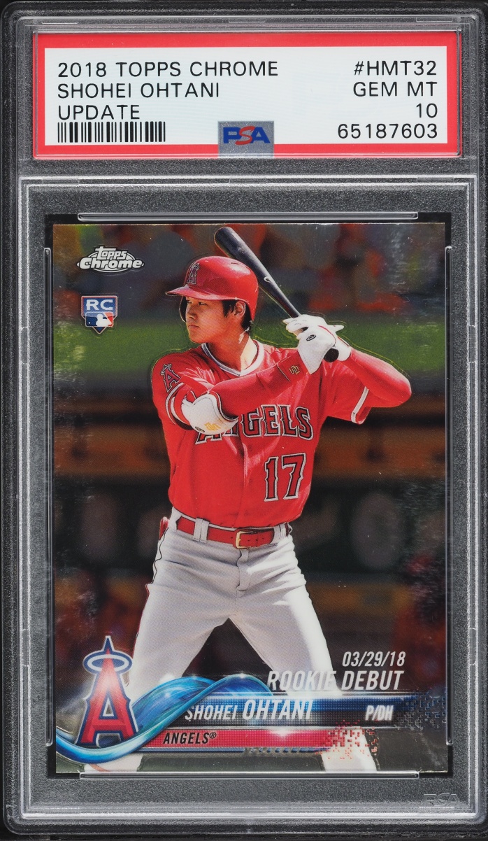 2018 Topps Chrome Update Shohei Ohtani ROOKIE #HMT32 PSA 10 GEM MINT