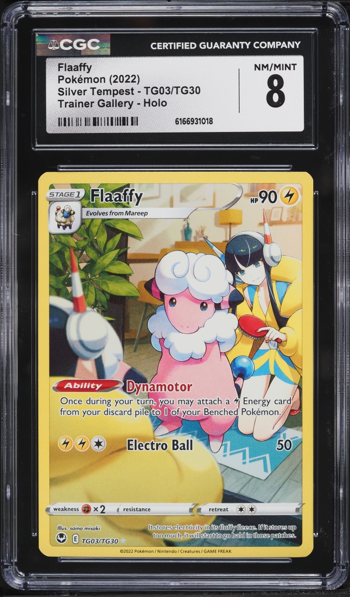 2022 Pokemon Sword & Shield Silver Tempest CHR Flaaffy #TG03 CGC 8 NM-MT