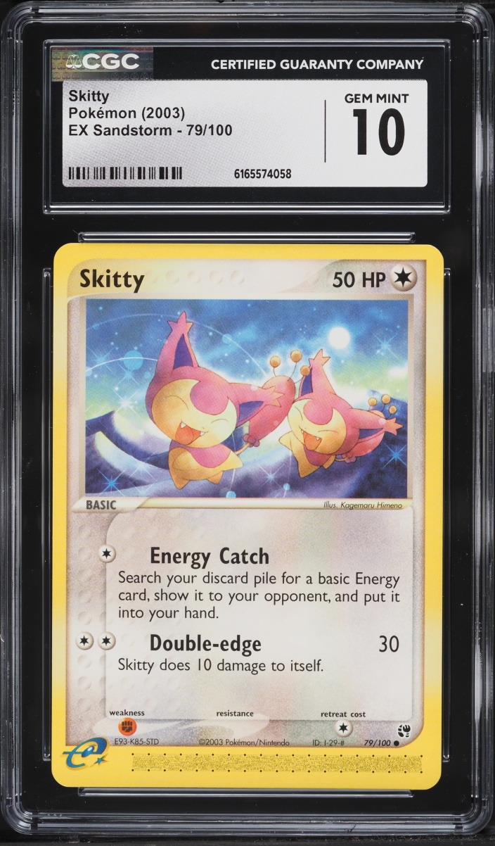 2003 Pokemon EX Sandstorm Skitty #79 CGC 10 GEM MINT