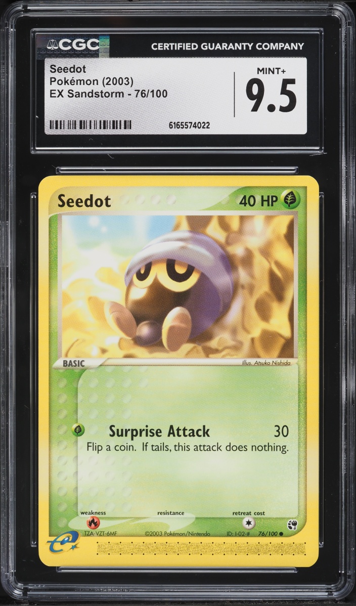 2003 Pokemon EX Sandstorm Seedot #76 CGC 9.5 MINT+