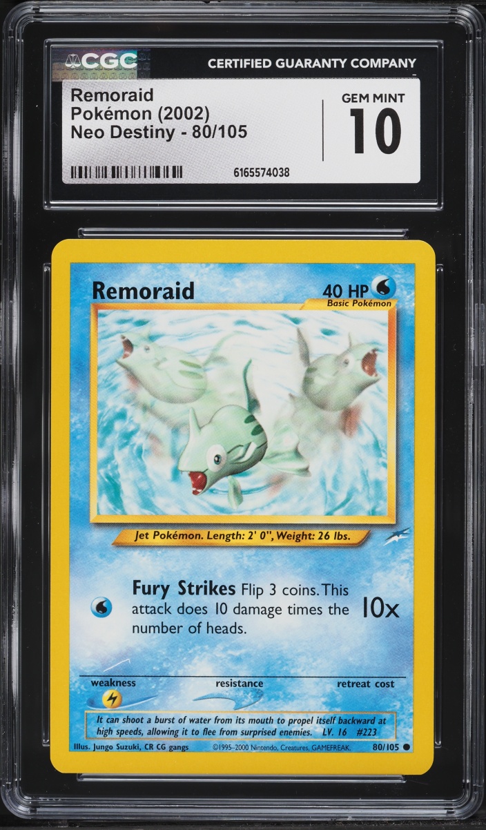 2002 Pokemon Neo Destiny Remoraid #80 CGC 10 GEM MINT
