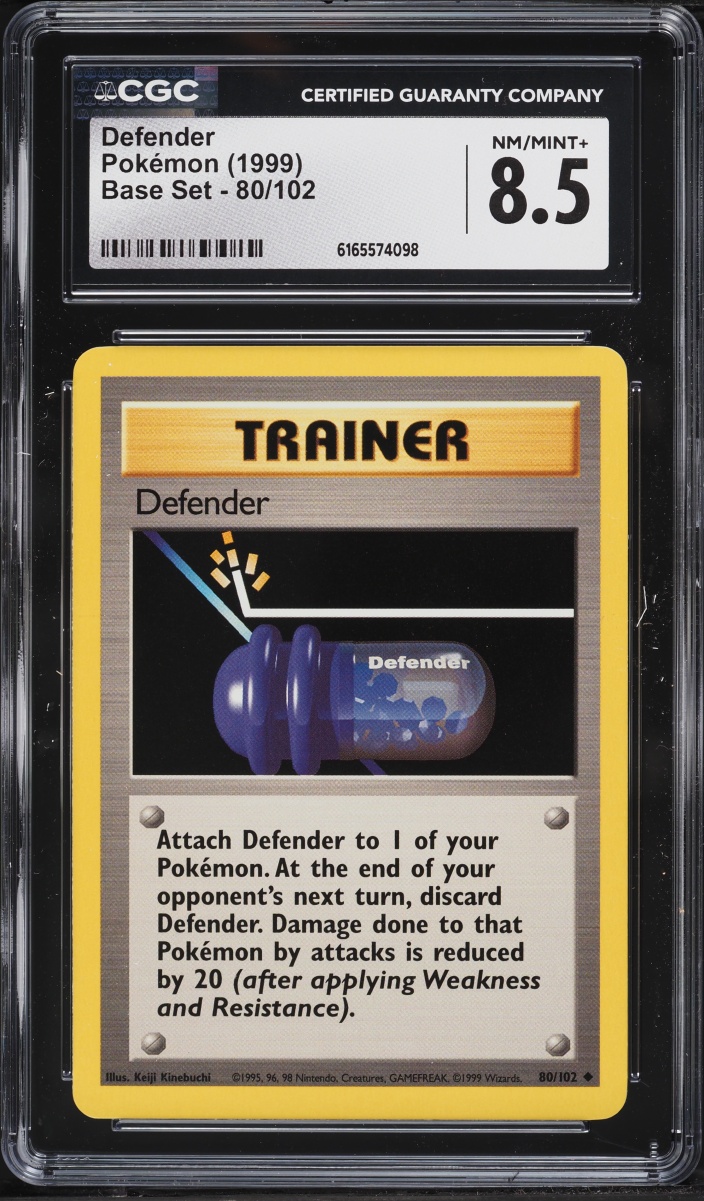 1999 Pokemon Base Set Defender #80 CGC 8.5 NM-MT+
