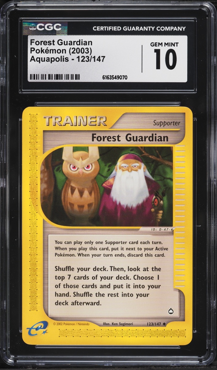 2003 Pokemon Aquapolis Forest Guardian #123 CGC 10 GEM MINT