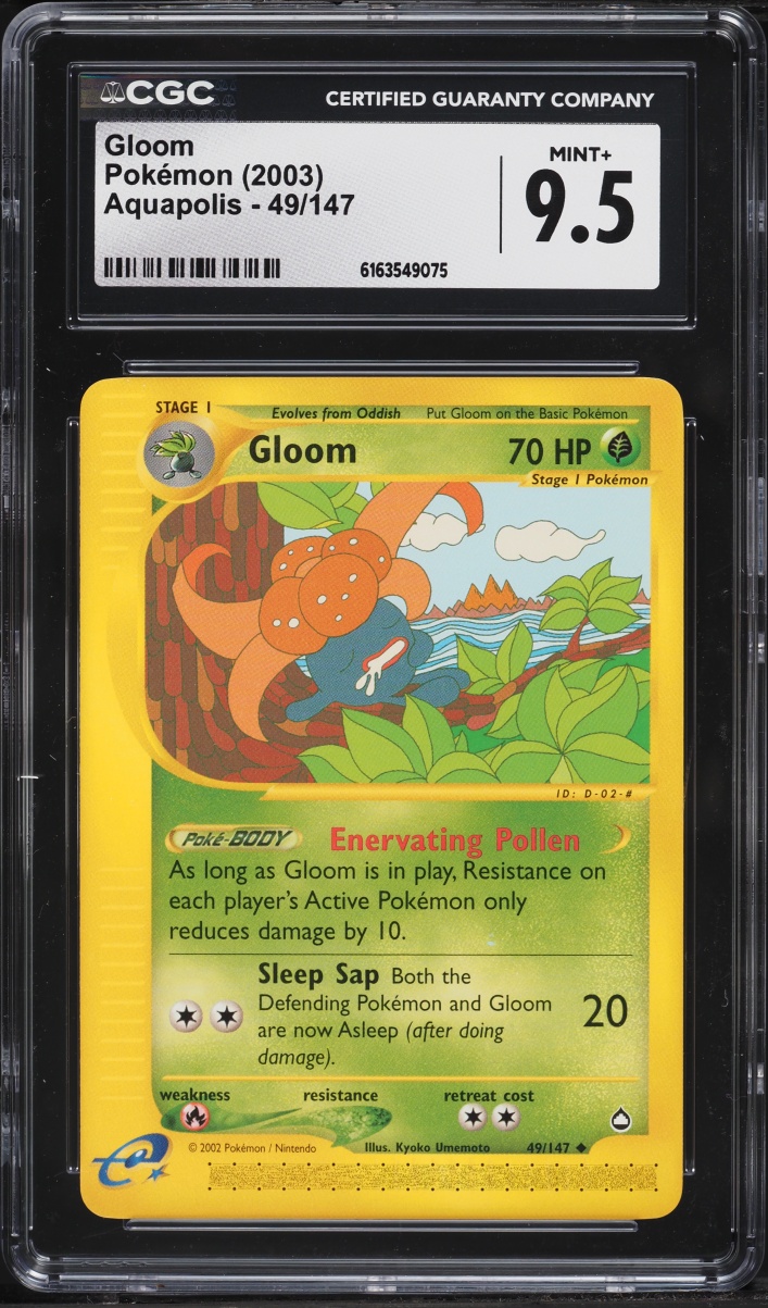 2003 Pokemon Aquapolis Gloom #49 CGC 9.5 MINT+