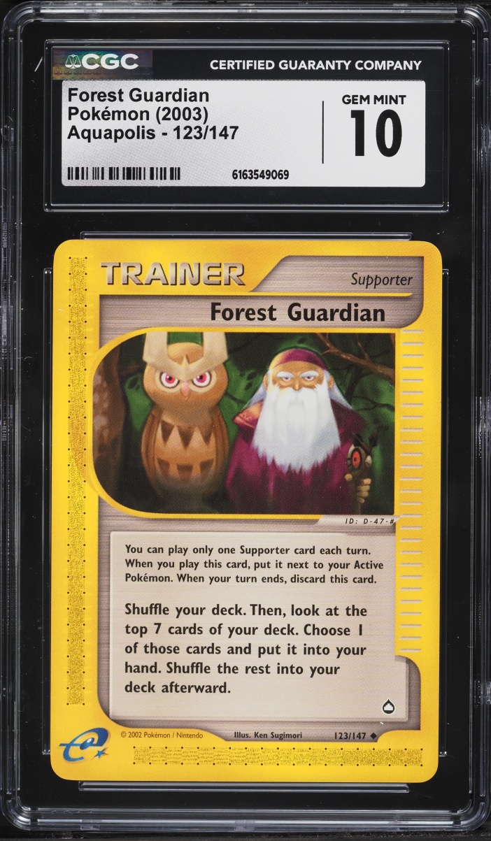 2003 Pokemon Aquapolis Forest Guardian #123 CGC 10 GEM MINT
