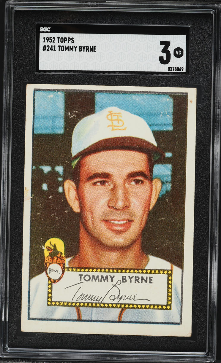 1952 Topps Tommy Byrne #241 SGC 3 VG