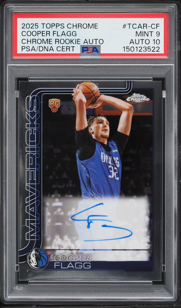2025 Topps Chrome Cooper Flagg ROOKIE AUTO DNA 10 #TCAR-CF PSA 9 MINT