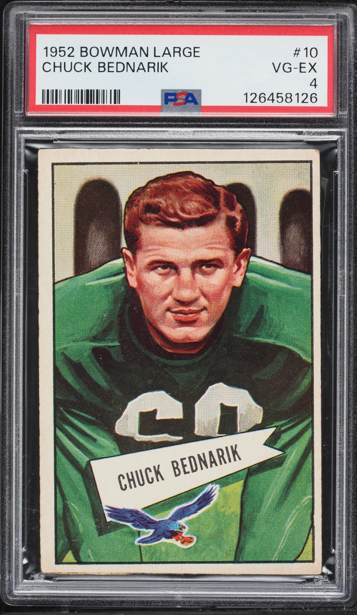 1952 Bowman Large Chuck Bednarik #10 PSA 4 VGEX