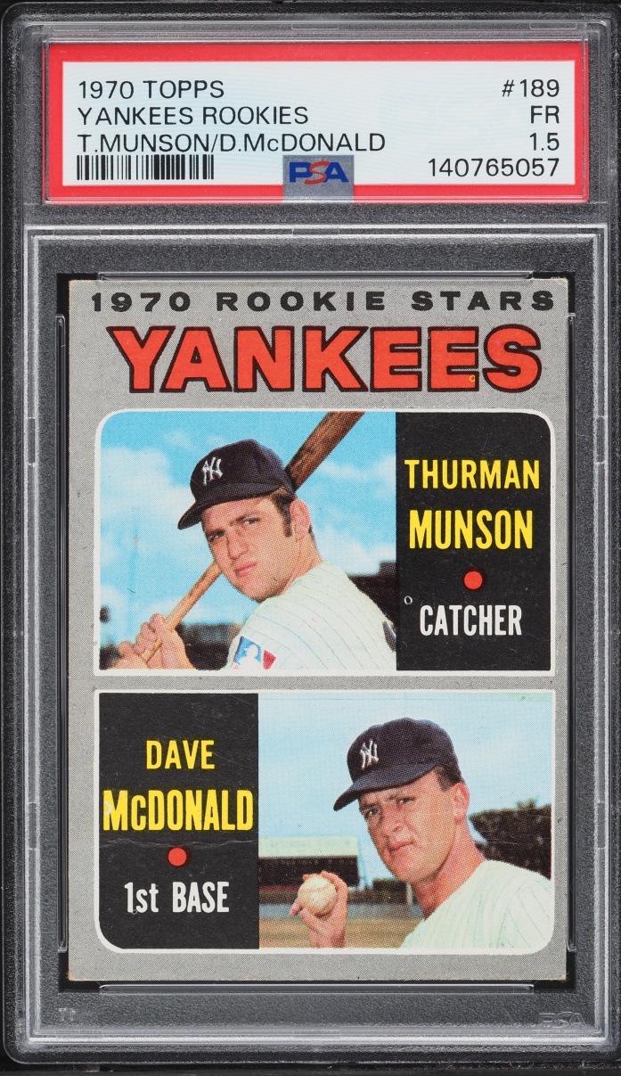 1970 Topps Thurman Munson ROOKIE #189 PSA 1.5 FR