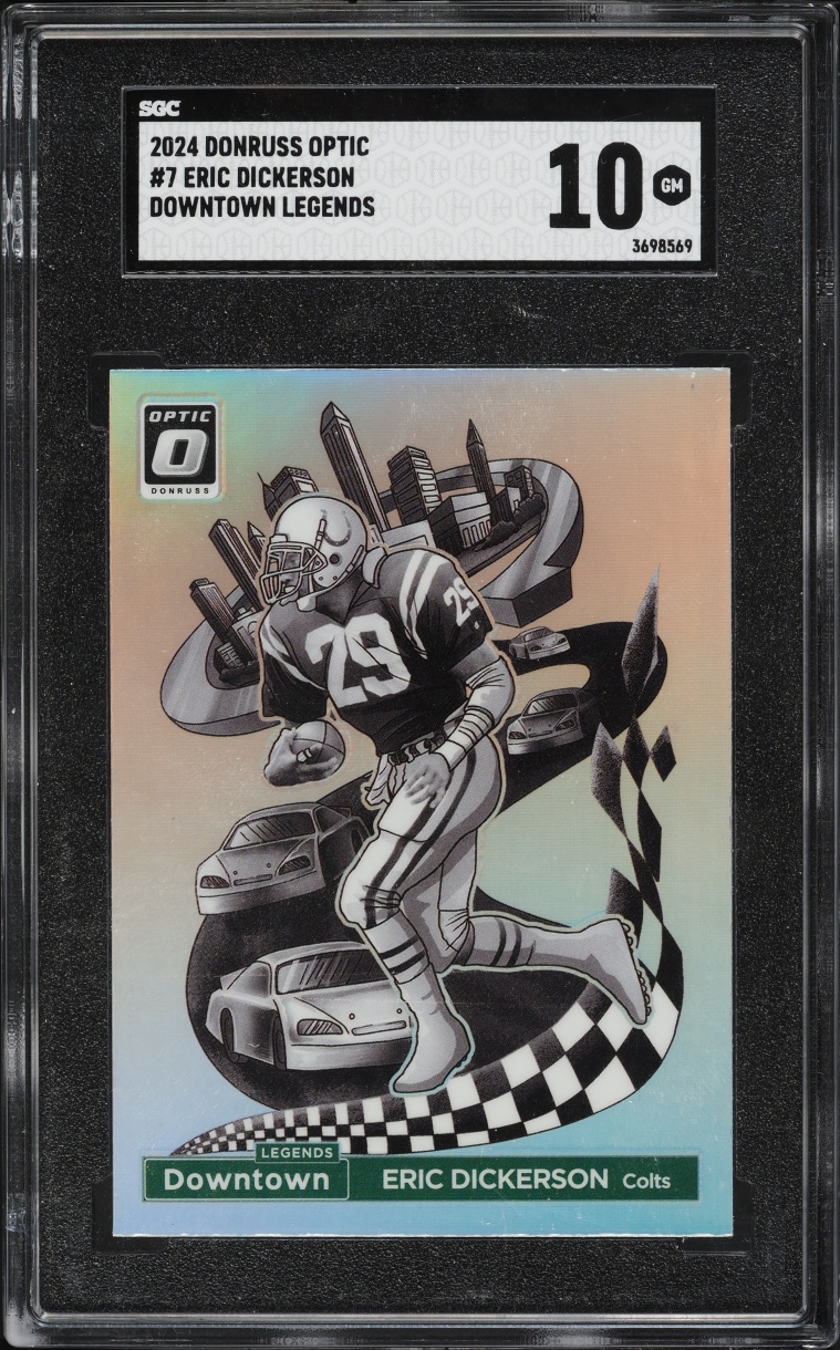 2024 Donruss Optic Downtown Legends Eric Dickerson #7 SGC 10 GEM MINT