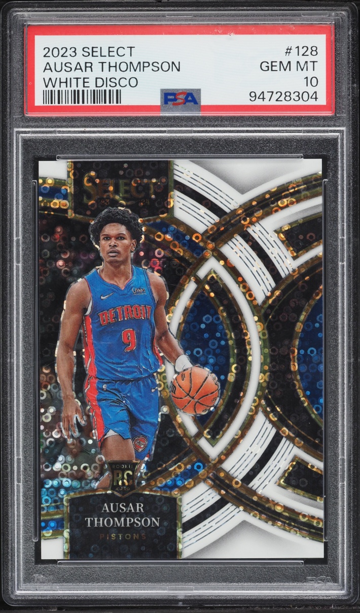 2023 Select Premier White Disco Ausar Thompson ROOKIE /75 #128 PSA 10 GEM MINT