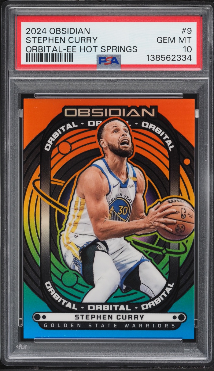 2024 Panini Obsidian Orbital Hot Springs Stephen Curry /15 #9 PSA 10 GEM MINT