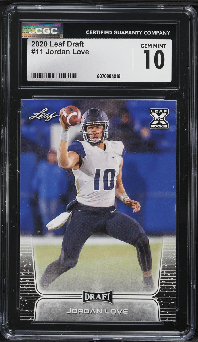 2020 Leaf Draft Jordan Love ROOKIE #11 CGC 10 GEM MINT