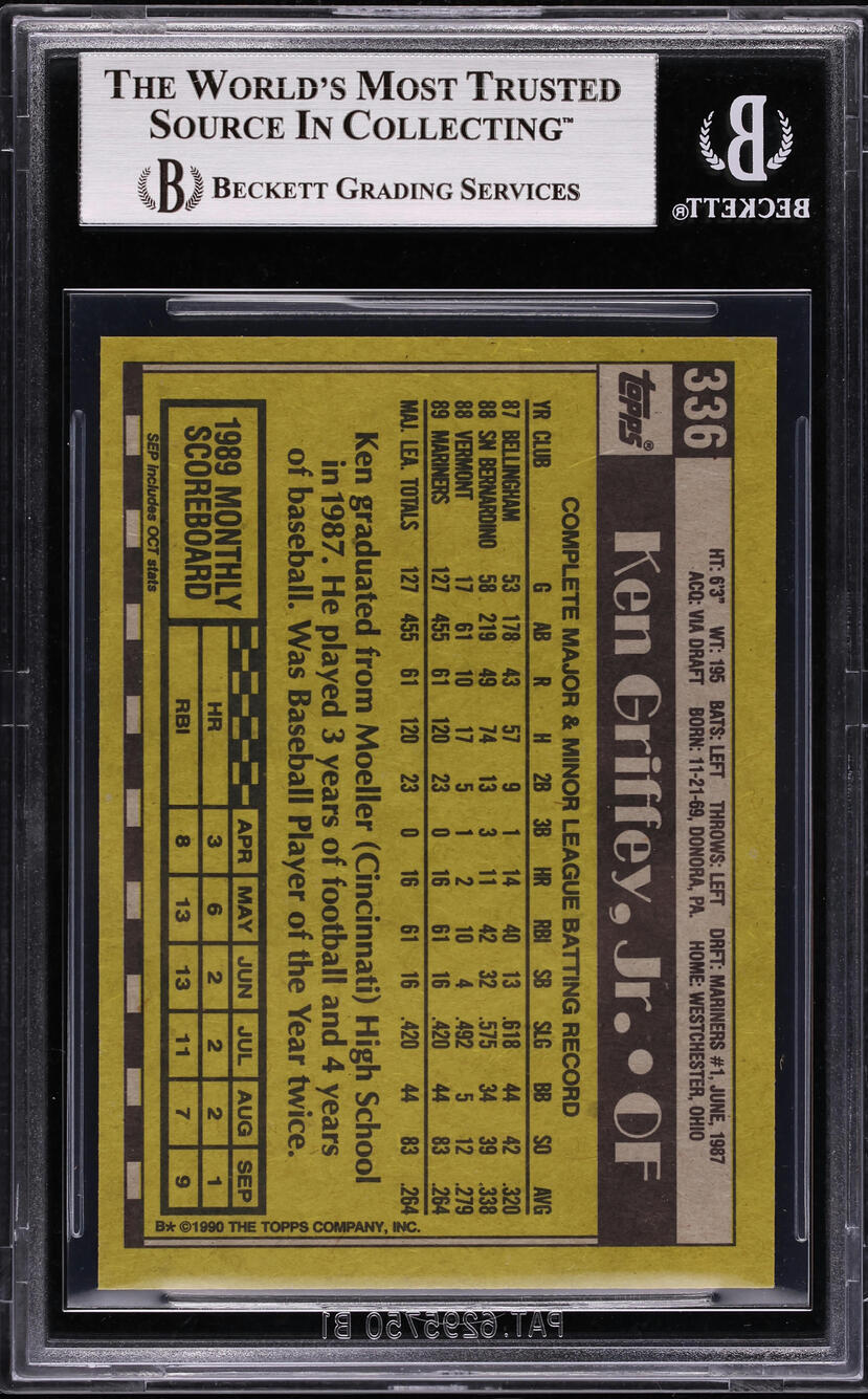 1990 Topps Ken Griffey Jr. #336 BGS 9 MINT