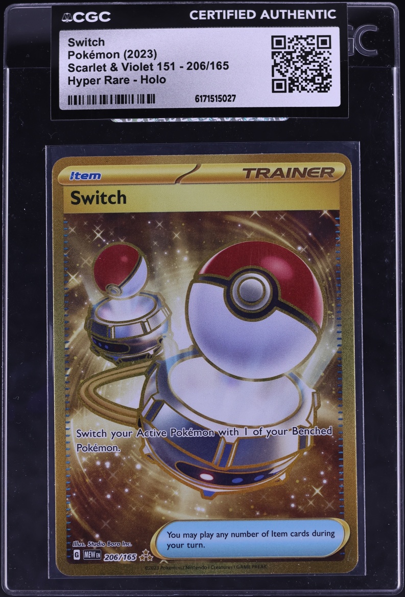 2023 Pokemon Scarlet & Violet 151 Gold Rare Switch #206 CGC AUTH