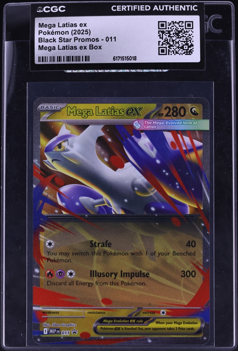 2025 Pokemon Mega Evolution Promo Box Mega Latias Ex #011 CGC AUTH