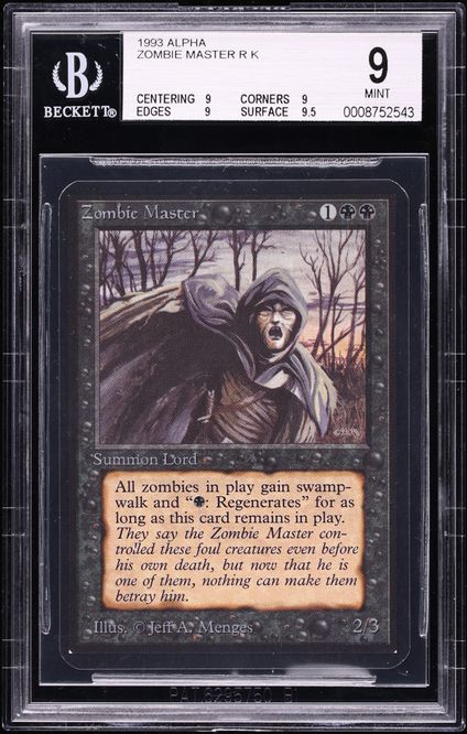 1993 Magic The Gathering MTG Alpha Nightmare BGS 8.5 NM-MT+ on