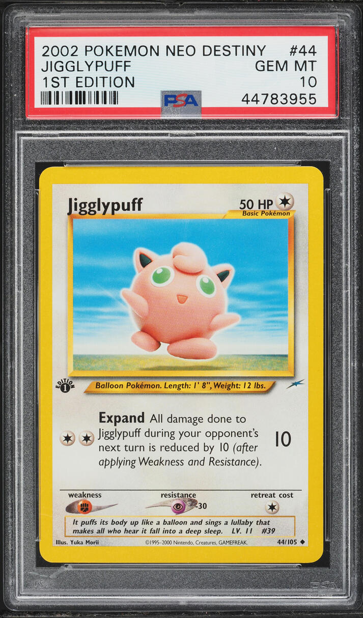 2002 Pokemon Neo Destiny 1st Edition Jigglypuff #44 PSA 10 GEM MINT