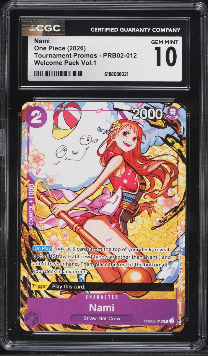 2026 One Piece Promo Welcome Pack Vol.1 Nami #PRB02-012 CGC 10 GEM MINT