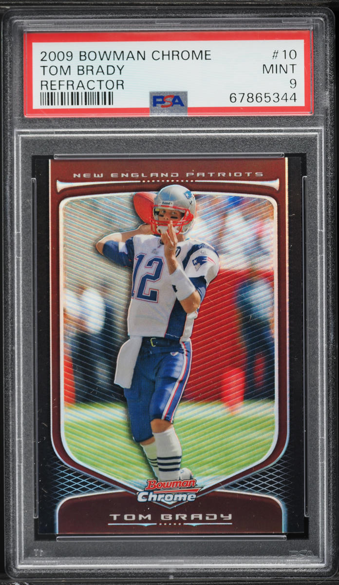2009 Bowman Chrome Refractor Tom Brady #10 PSA 9 MINT
