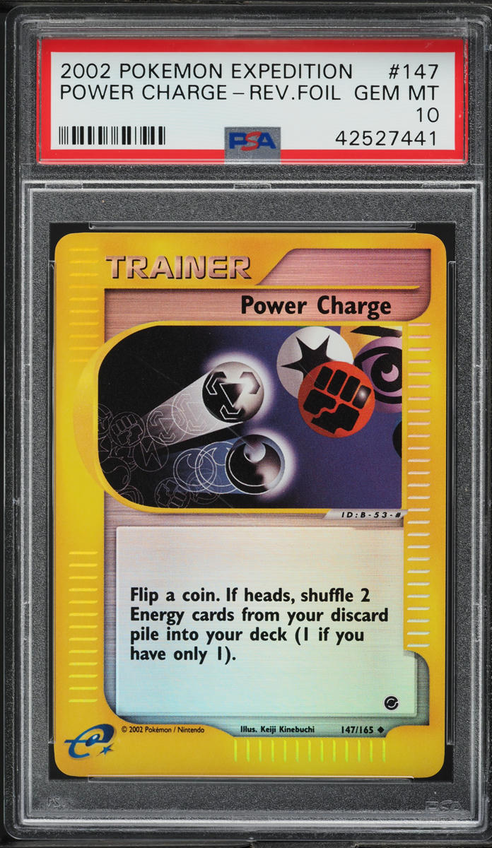 2002 Pokemon Expedition Reverse Holo Power Charge #147 PSA 10 GEM MINT