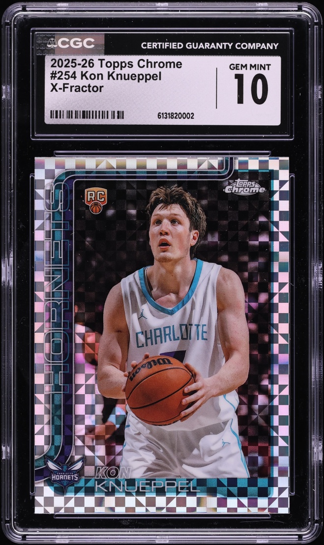 2025 Topps Chrome Xfractor Kon Knueppel ROOKIE #254 CGC 10 GEM MINT
