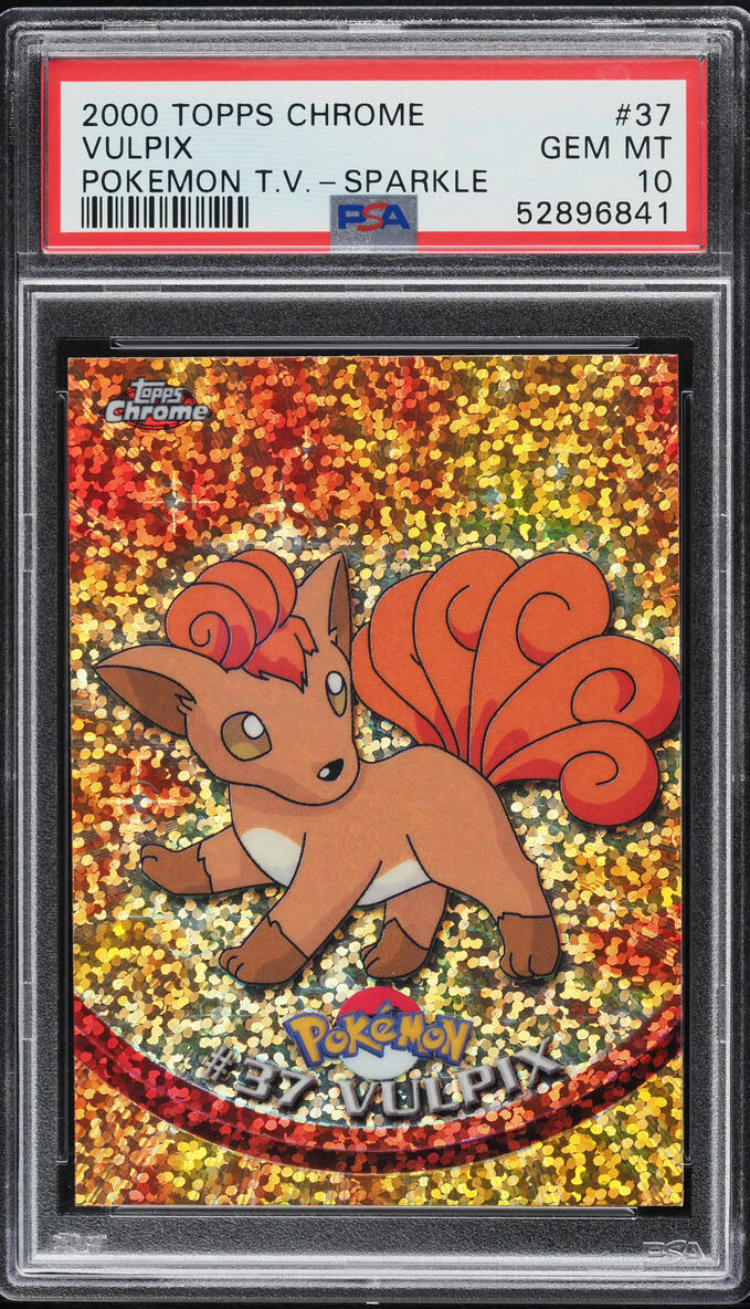 2000 Topps Chrome Pokemon Series 1 Sparkle Vulpix #37 PSA 10 GEM MINT