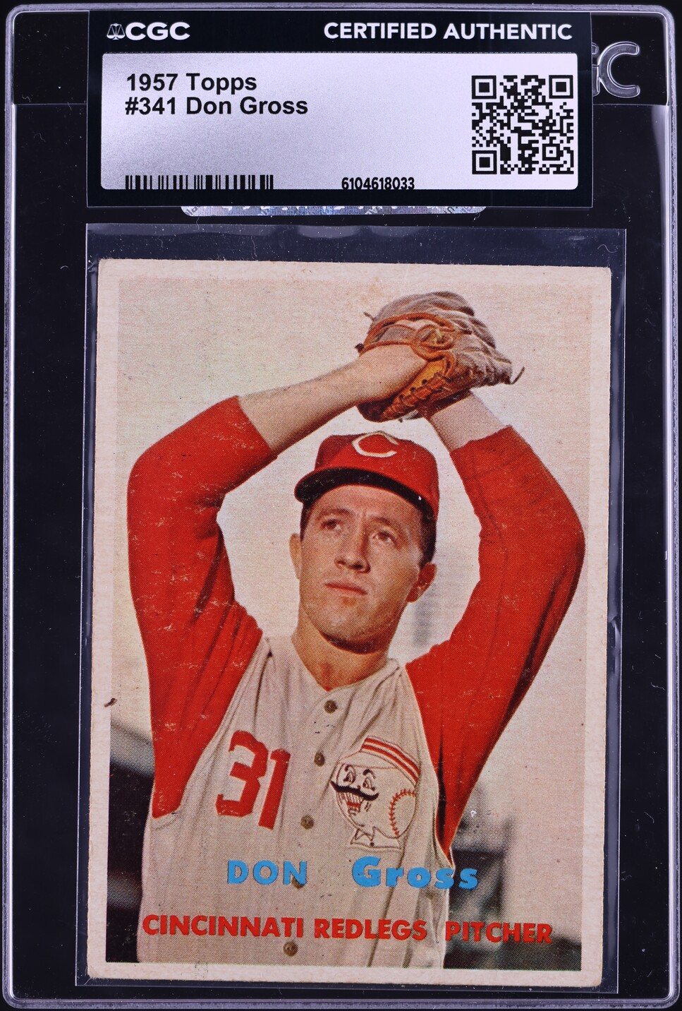 1957 Topps Don Gross #341 CGC AUTH